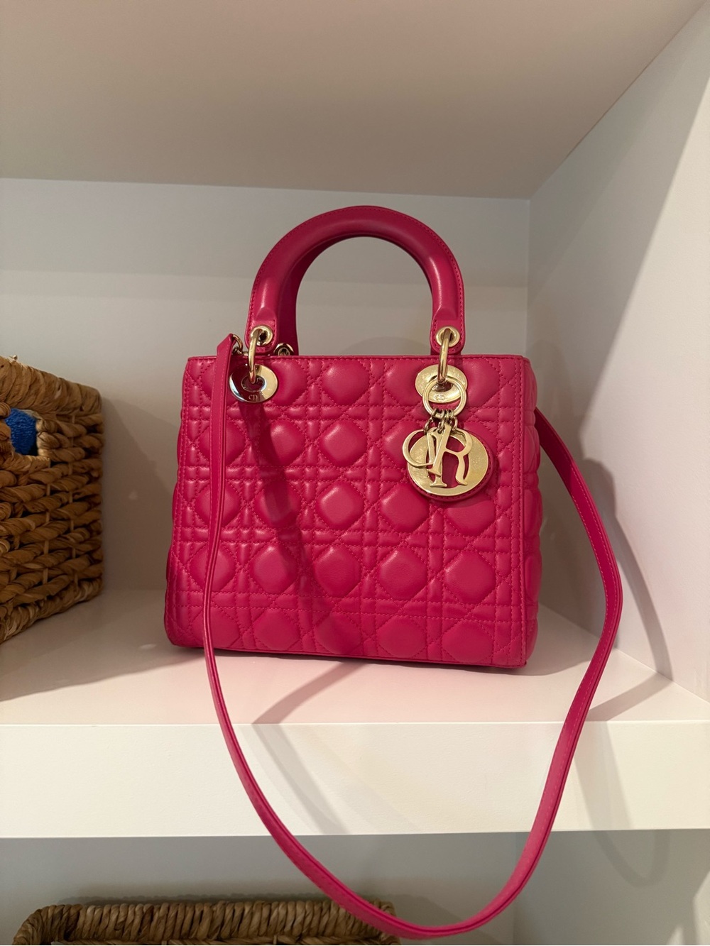 Dior Hot Pink Lady Dior Medium